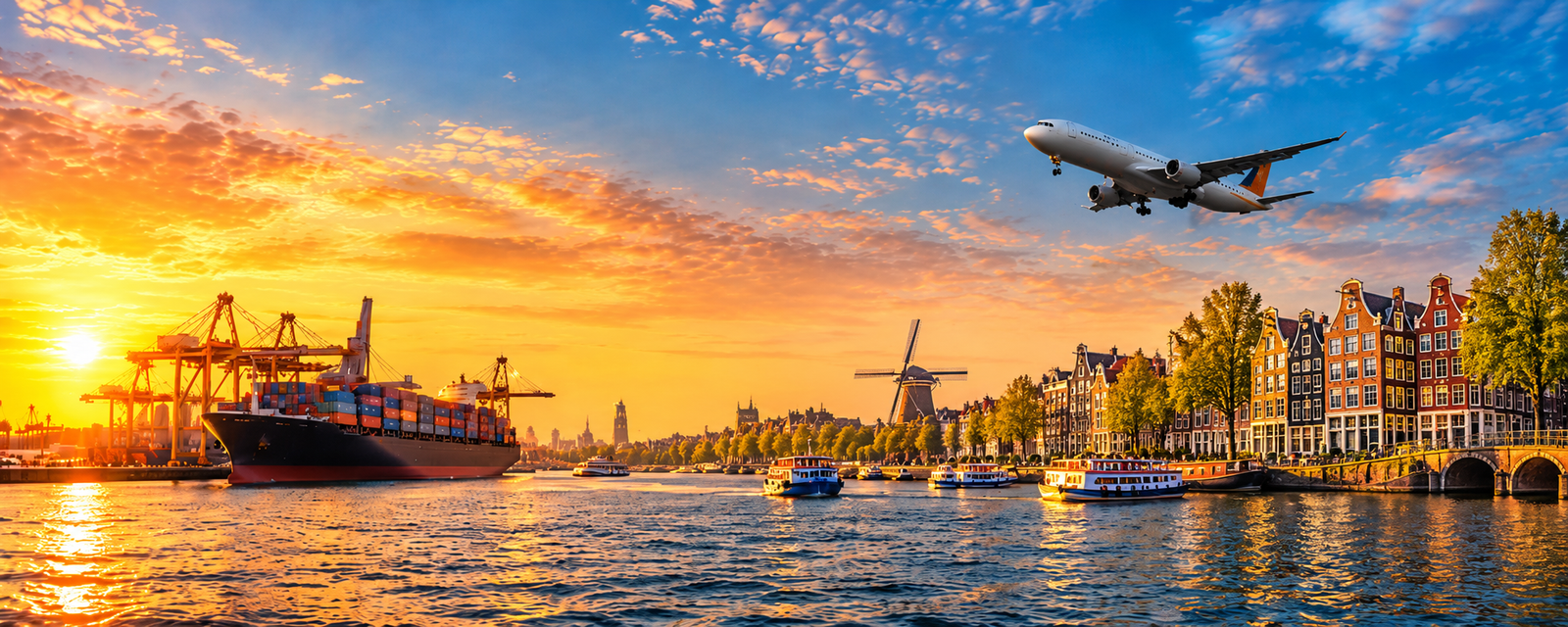 Household belongings professionally packed for an international move from Dubai to Netherlands