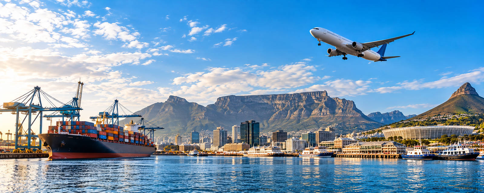 Household belongings professionally packed for an international move from Dubai to South Africa