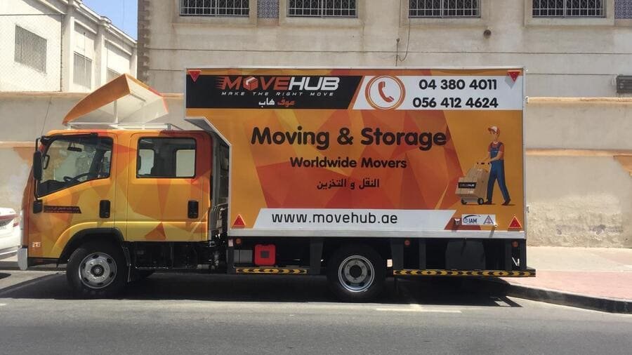 MoveHub storage moving truck in Dubai