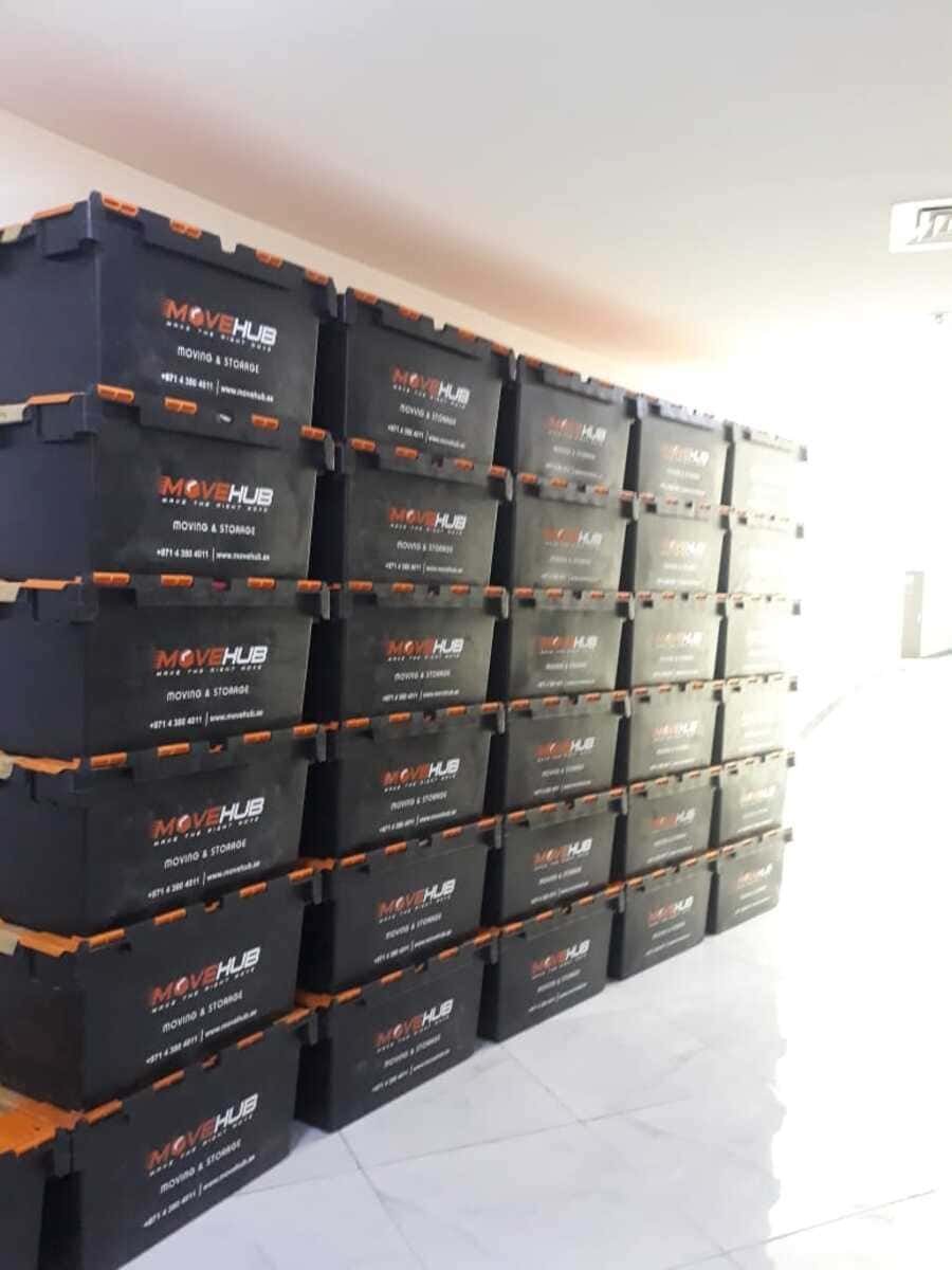 Organized storage boxes in Dubai